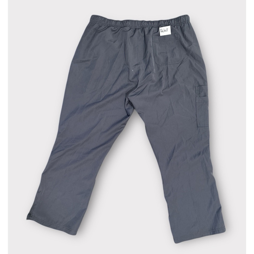 Spread Good Cheer‎ Unisex Size 3X Gray Scrub Pants Cargo  Medical Drawstring - Picture 2 of 7